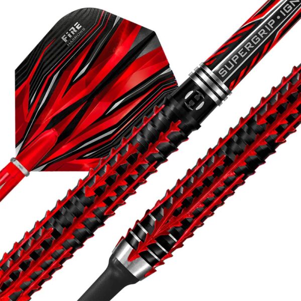 Varillas Y Plumas Para Dardos Harrows Supergrip - Pack De 12 Cañas De Carbono Y 12 Plumas, Tamaño Mediano/corto